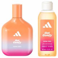 Coffret Adidas Vibes Get Comfy Kit - Perfume Unissex EDP + Shower Gel - 2