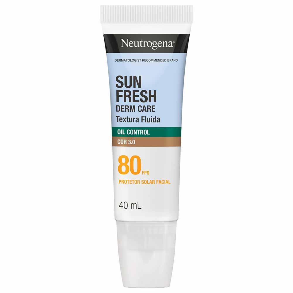 Protetor Solar Fluido Control Oil Neutrogena Derma Care Sun Fresh FPS 80 40ml - 1