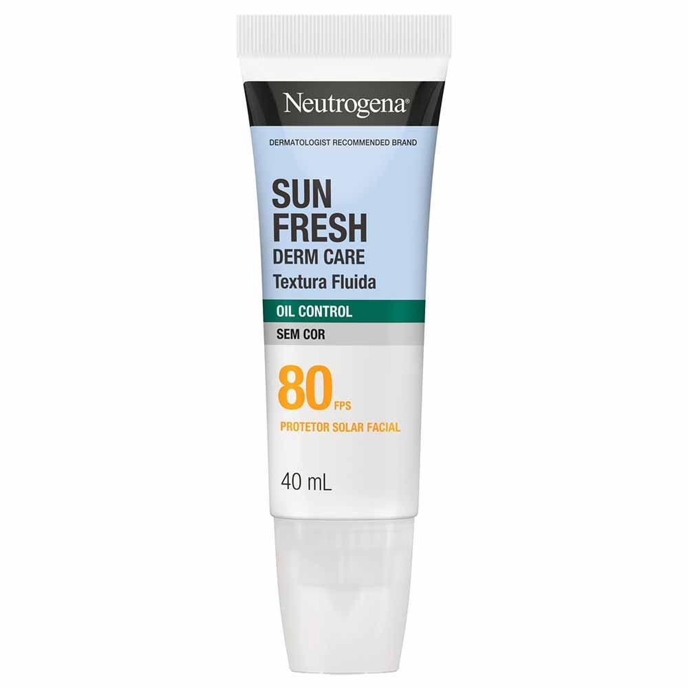 Protetor Solar Fluido Control Oil Neutrogena Derma Care Sun Fresh FPS 80 40ml - 1