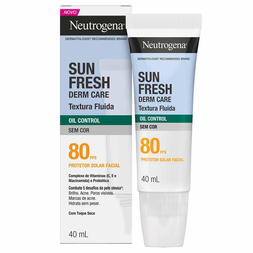 Protetor Solar Fluido Control Oil Neutrogena Derma Care Sun Fresh FPS 80 40ml - 2