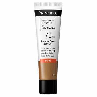 Protetor Solar Facial com Cor Principia PS-05 FPS 70 30ml