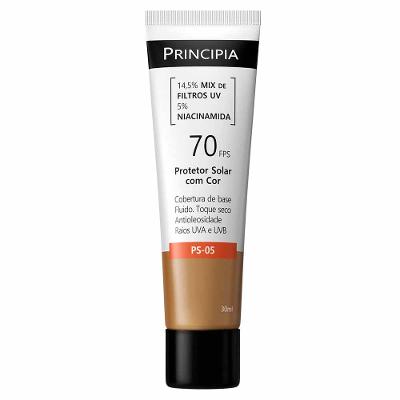 Protetor Solar Facial com Cor Principia PS-05 FPS 70 30ml