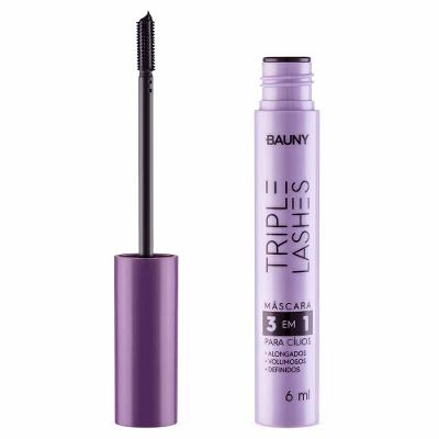 Máscara de Cílios Volume e Alongamento Bauny Triple Lashes 6ml