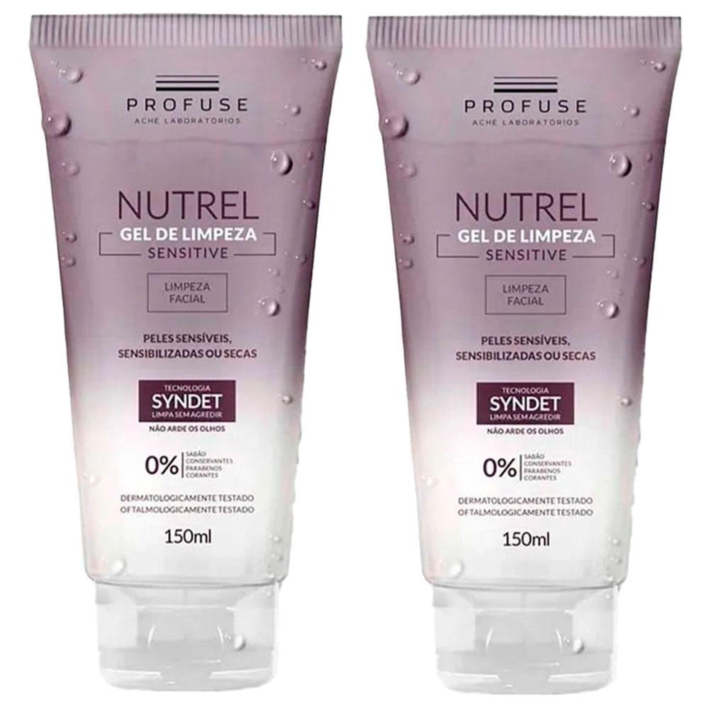 Profuse Nutrel Sensitive Gel de Limpeza Facial Kit com 2 Unidades - 1