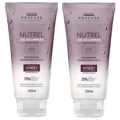 Profuse Nutrel Sensitive Gel de Limpeza Facial Kit com 2 Unidades