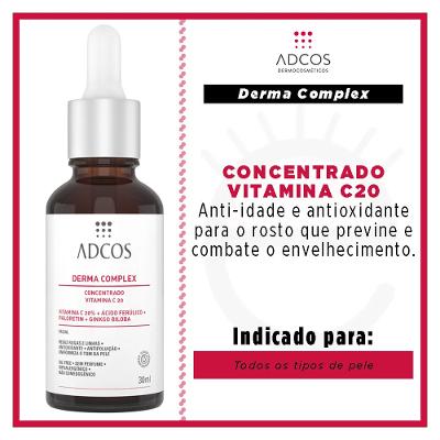 Adcos Derma Complex Concentrado Vitamina C 20 Sérum Anti-Idade