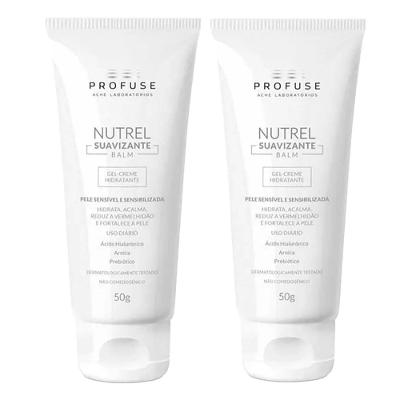 Profuse Nutrel Suavizante Balm Gel Creme Hidratante Facial Kit com 2 Unidades