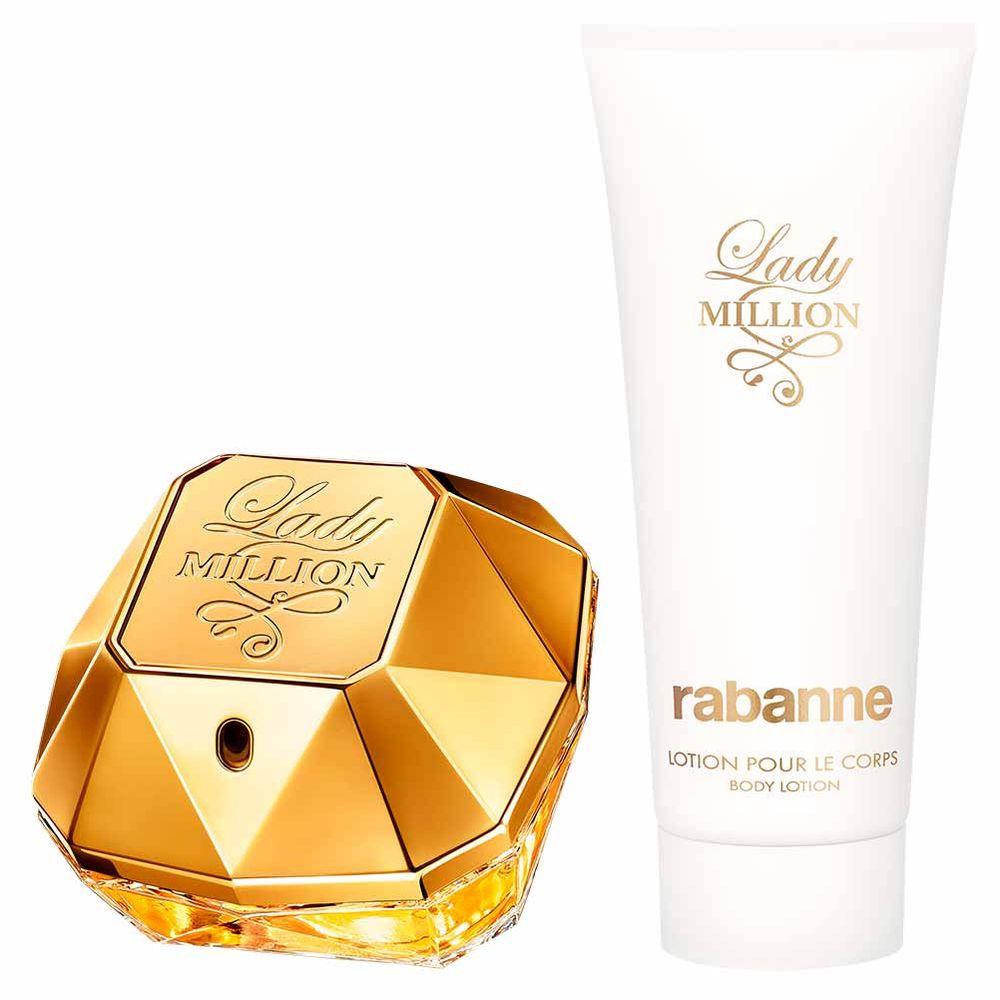 Coffret Rabanne Lady Million Kit - Perfume Feminino - EDP + Creme Corporal - 2