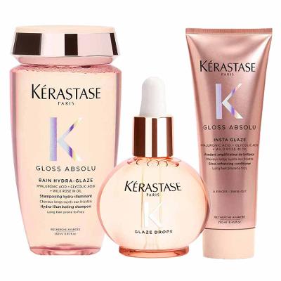 Kérastase Gloss Absolu Glaze Kit – Shampoo + Condicionador + Óleo Capilar