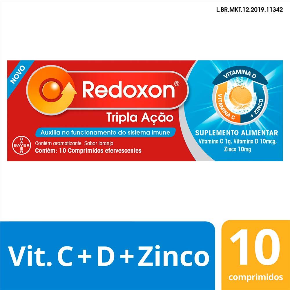 Suplemento Alimentar Redoxon Tripla Ação – Vitamina C, D e Zinco – Laranja - 2