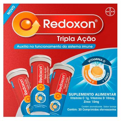 Suplemento Alimentar Redoxon Tripla Ação – Vitamina C, D e Zinco – Laranja