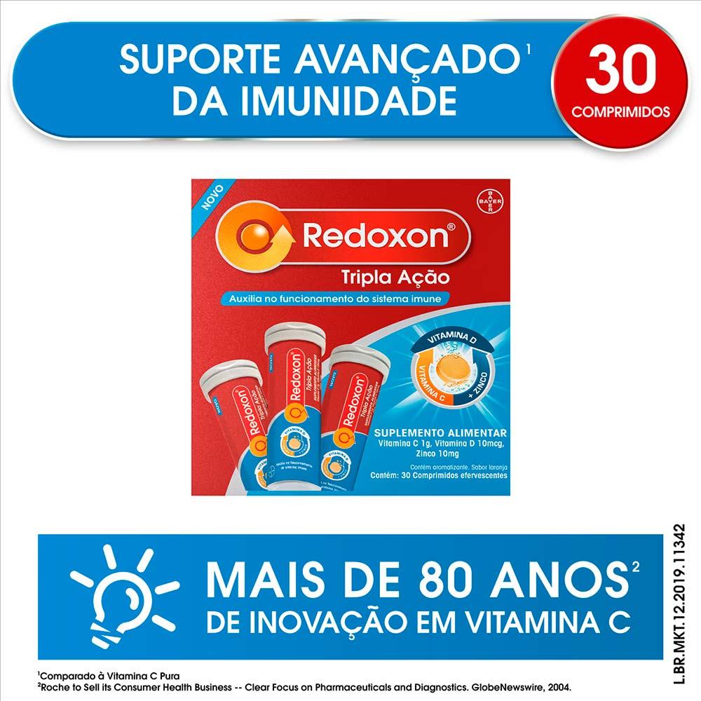 Suplemento Alimentar Redoxon Tripla Ação – Vitamina C, D e Zinco – Laranja - 3