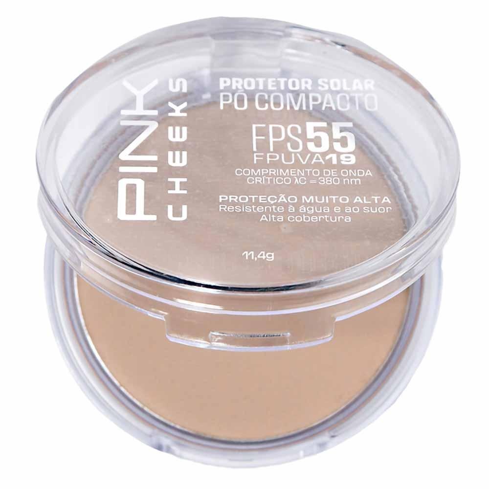 Protetor Solar Pó Compacto Pink Cheeks FPS 55 FPUVA 19 - 3