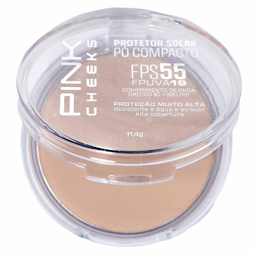 Protetor Solar Pó Compacto Pink Cheeks FPS 55 FPUVA 19 - 3