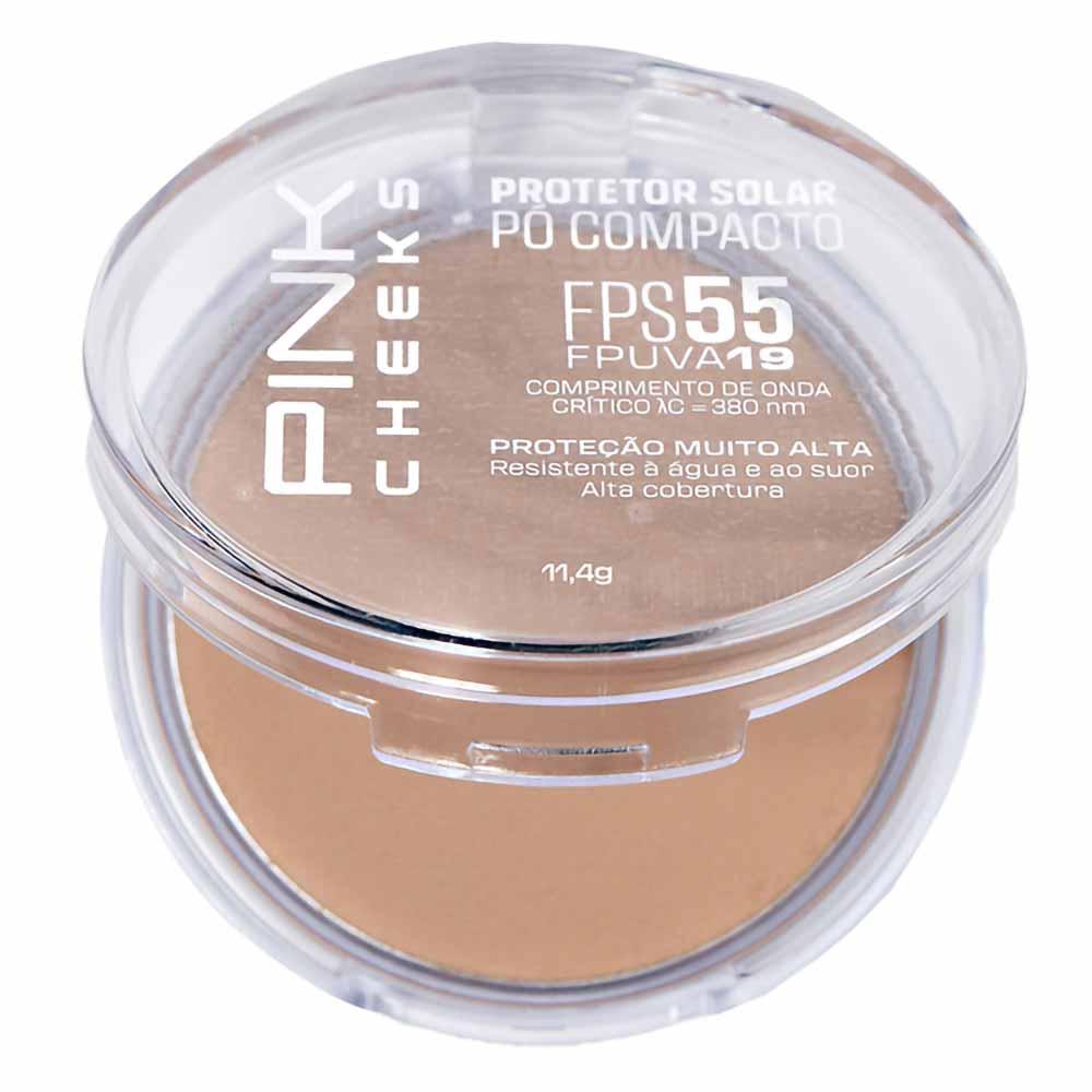 Protetor Solar Pó Compacto Pink Cheeks FPS 55 FPUVA 19 - 3