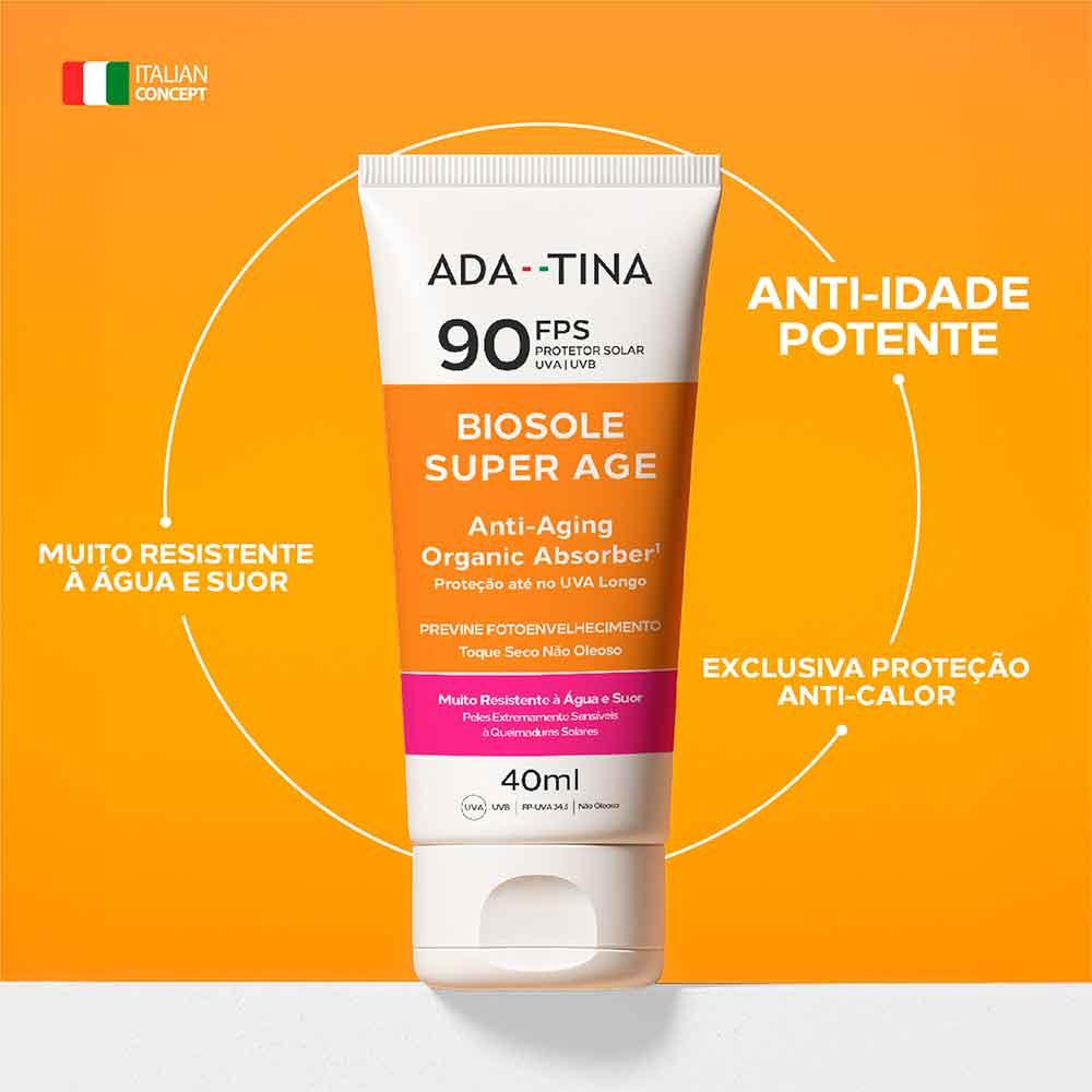 Protetor Solar Facial Ada Tina Biosole Super Age FPS 90 - 2
