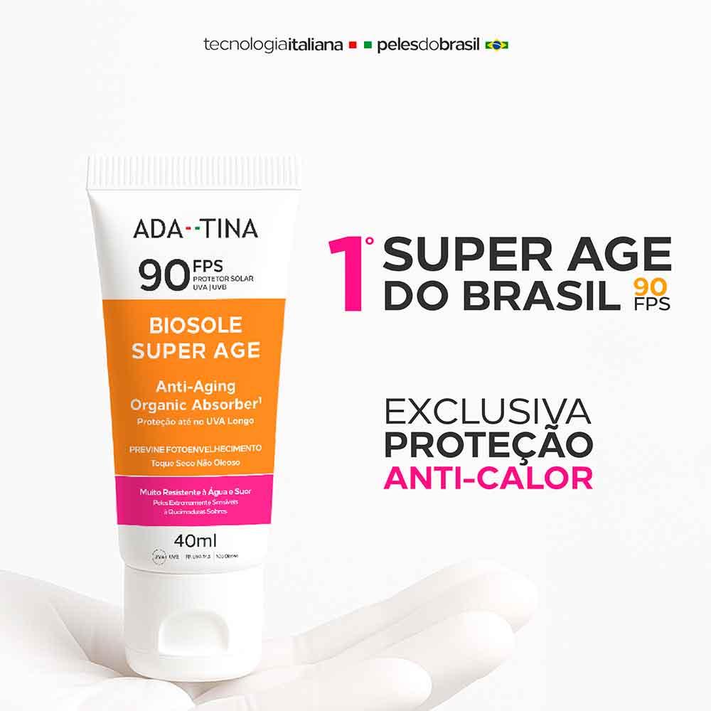 Protetor Solar Facial Ada Tina Biosole Super Age FPS 90 - 3
