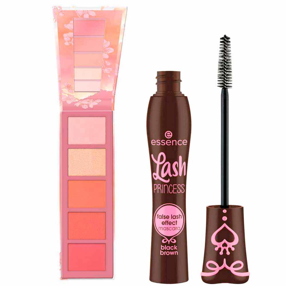 Essence Kit - Paleta de Blush e Iluminador + Máscara de Cílios Marrom - 1