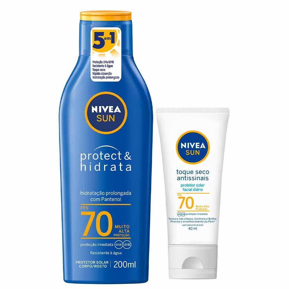 Nivea Sun Kit - Protetor Solar Protect & Hidrata Fps70 + Sun Facial Toque Seco Fps70 - 1