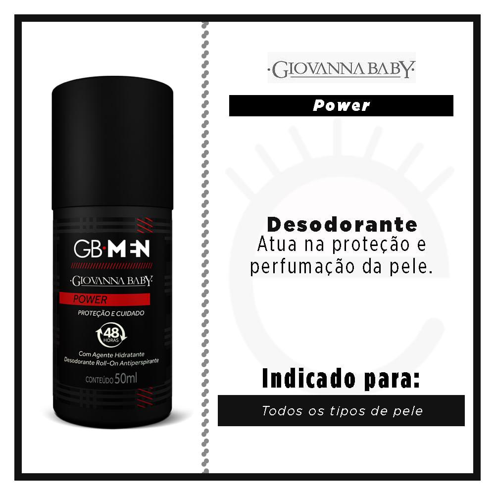 Desodorante Roll On Giovanna Baby Masculino - GB Men Power - 2