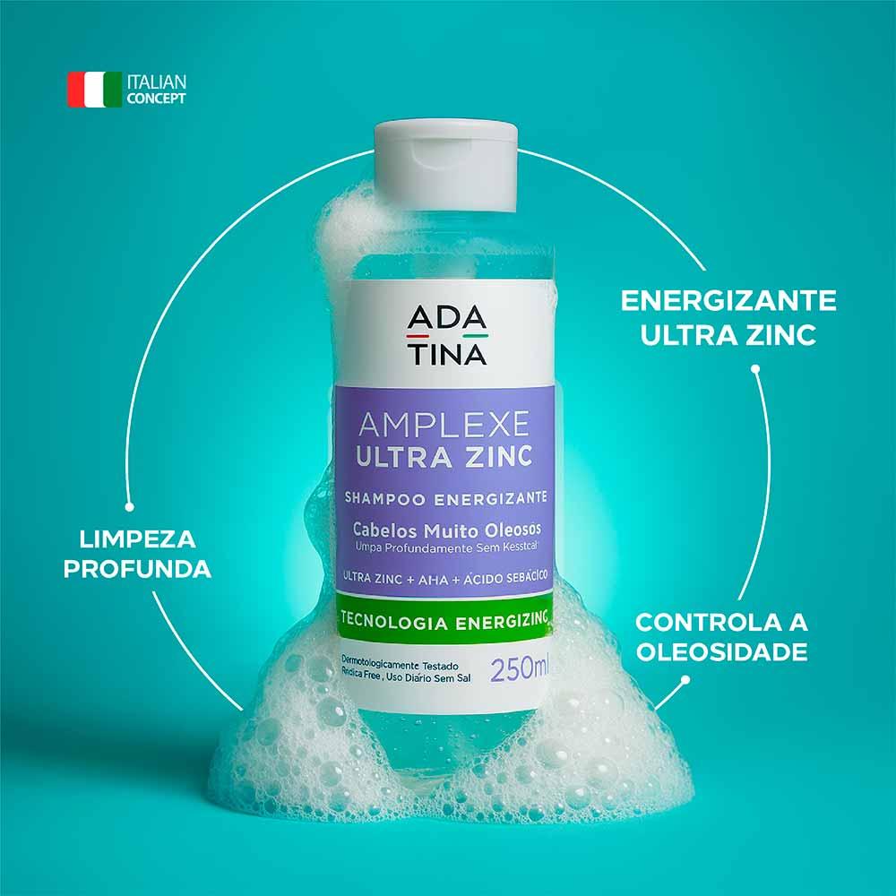 Ada Tina Amplexe Ultra Zinc Shampoo Energizante para Cabelos Muito Oleosos - 3