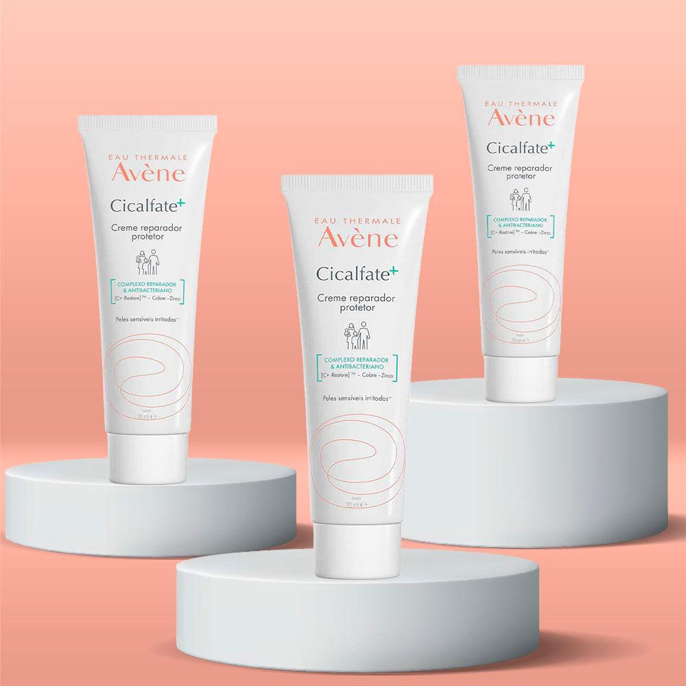 Avène Cicalfate+ Creme Reparador Facial Kit com 3 Unidades de 20ml - 2