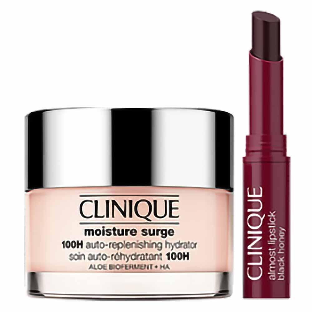 Clinique Essenciais Skincare & Maquiagem Kit - Hidratante Facil + Batom + Gel-Creme para Olhos - 2