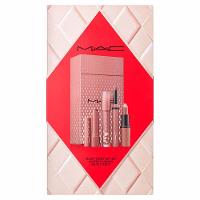 MAC Lip Holiday Kit - Batom M·A·CXIMAL + Batom Powder Kiss + Lipglass Air Non-Sticky + Gloss Plumping