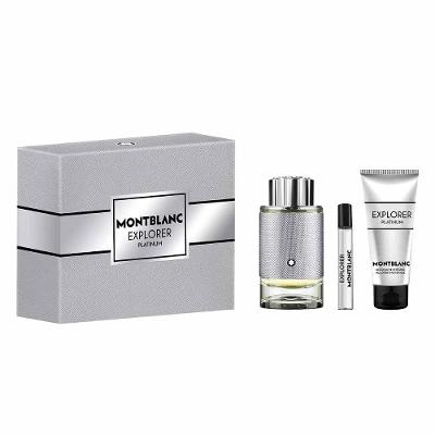 Coffret Montblanc Kit - Perfume Explorer Platinum EDP + Gel Douche + Travel Size
