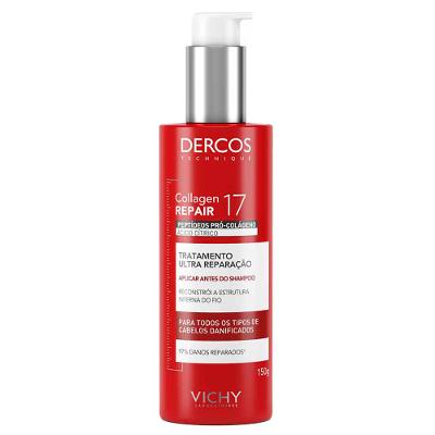 Tratamento Pré-Shampoo Reparação Profunda Vichy Dercos Collagen Repair 17