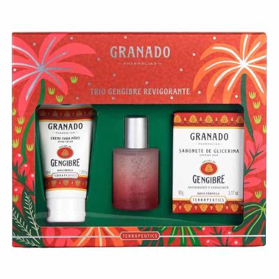 Kit Granado Terrapeutics Gengibre Colônia + Creme para Mãos +Sabonete