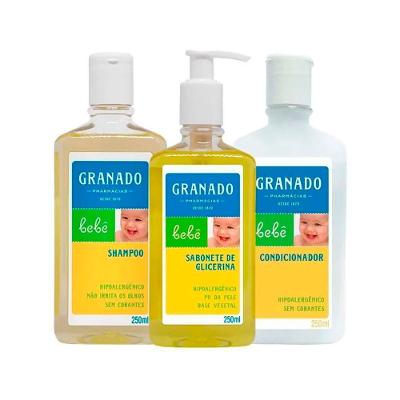 Kit Granado Bebe Hora do Banho Tradicional Shampoo + Condicionador + Sabonete