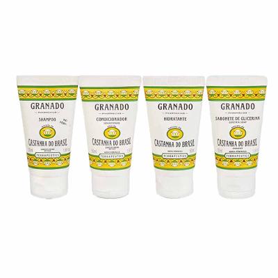 Kit Granado Terrapeutics Castanha do Brasil Necessaire  Sabonete + Hidratante + Shampoo + Condicionador