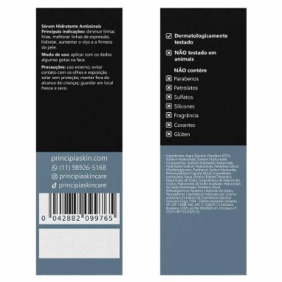 Sérum Facial Principia AH-2 Hidratante Antissinais