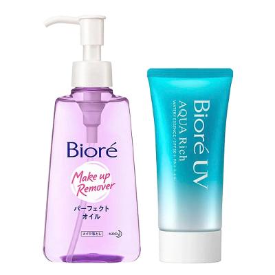 Kit Bioré - Óleo Demaquilante Facial + Protetor Solar Perfect Milk