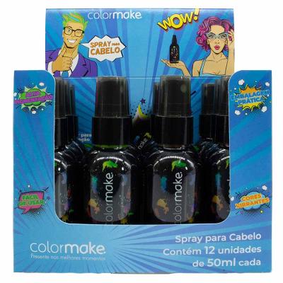 Kit Spray para Cabelo Colormake Neon - 12 unidades