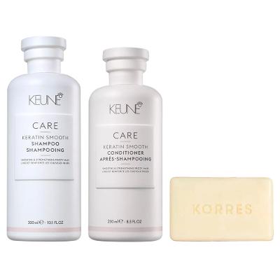 Keune & Korres Kit – Shampoo + Condicionador + Sabonete em Barra Pimenta Rosa