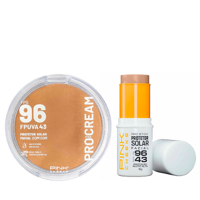 Pink Cheeks Kit - Protetor Solar Pro Stick + Pro Cream FPS96