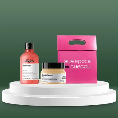 Kit Presentável L’Oréal Professionnel – Shampoo + Máscara + Sacola Presenteável