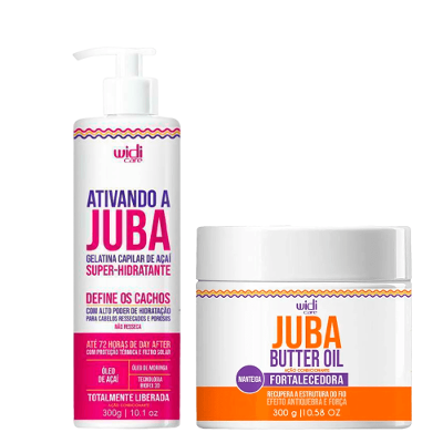 Widi Juba Hidratação e Fortalecimento Kit - Gelatina Super Hidratante Juba + Máscara Fortalecedora Juba