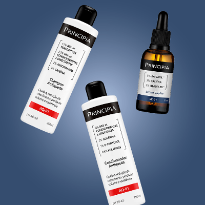 Kit Principia Antiqueda Completo: Shampoo + Condicionador + Sérum Capilar
