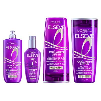 Kit L'Oréal Paris Collagen Lifter –  Shampoo + Condicionador + Creme Para Pentear + Leave-in