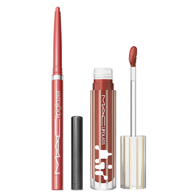 Kit M.A.C Glossy: Lapiseira Lipglazer + Gloss Hidratante Lipglass