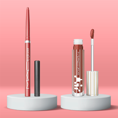 Kit M.A.C Glossy: Lapiseira Lipglazer + Gloss Hidratante Lipglass