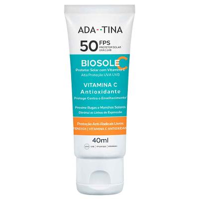 Protetor Solar Facial Clareador Ada Tina Biosole C FPS50