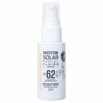 Protetor Solar Facial Fluido Sem Cor Pink Cheeks By Manu Cit FPS 62 FPUVA 35