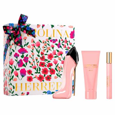 Kit Coffret Good Girl Blush - Perfume Carolina Herrera Feminino EDP + Creme Corporal + Travel Size