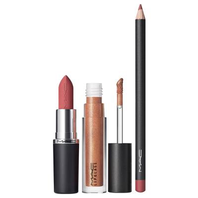 Kit Lip Trio MAC Spring For Teddy Metamorphosis - Batom + Lápis de Boca + Gloss