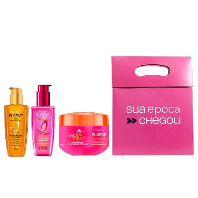 Kit Presentável Elseve – Óleo Extraordinário + Sérum + Creme + Sacola Presenteável