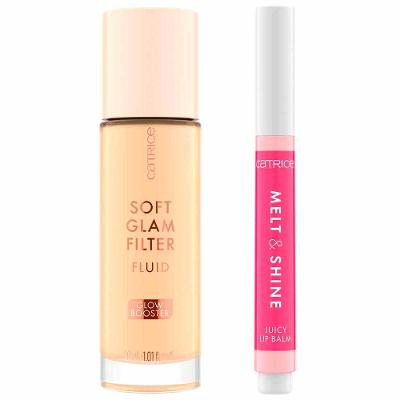Catrice Kit - Balm Labial 060 Malibu Barbie + Base Soft Glam Filter
